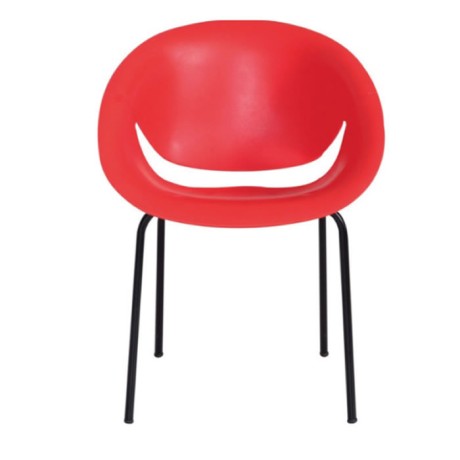 Red Metal Leg Hotel Chair