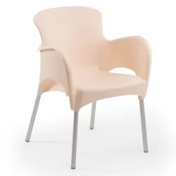 Outdoor Compatible Plastic Injection Stackable Cafe Restaurant Chair