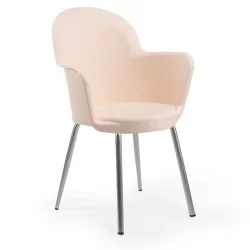 Bağlı və Açıq Otel Restaurant Cafe Metal Ayaqlı Plastik Enjeksiyon Kreslosu