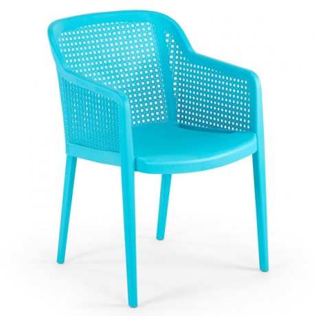 Örgü Desenli Polipropilen Plastik Sandalye