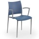 Indoor Aluminum Frame Plastic Injection Chair