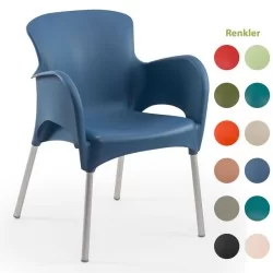 Outdoor Compatible Plastic Injection Stackable Cafe Restaurant Chair