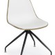 Double Color White Plastic Chair with Black Metal Legs