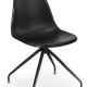 Double Color White Plastic Chair with Black Metal Legs