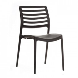 Black Horizontal Sticks Plastic Chair