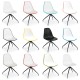 Double Color White Plastic Chair with Black Metal Legs