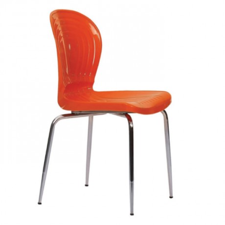 Orange Plastic Hotel Chair