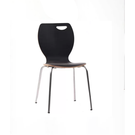 Siyah Tutulabilir Sırtlı Monoblok Sandalye