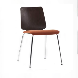 Mono Block Chair with Leather Seating Surface Mono Block Chair with Leather Seating Surface