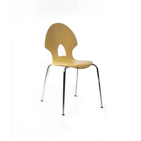 Koyu Sarı Modern Metal Ayaklı Monoblok Sandalye 1. Kalite