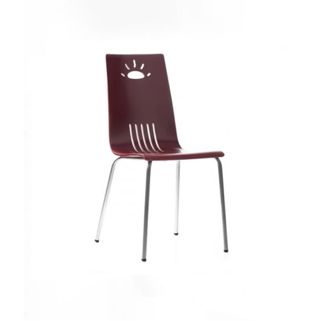Güneş Oymalı Sırt Desenli Monoblok Metal Ayaklı Sandalye 1. Sınıf