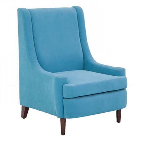 Кресло Бержер с Голубое Ткань Полиуретановое
