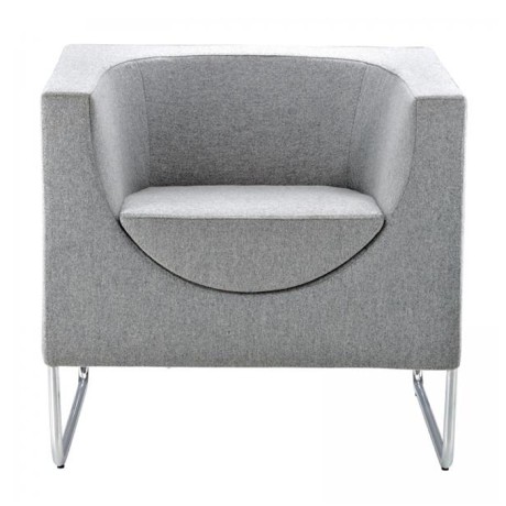 Modern Polyurethane Bergere with Metal Legs