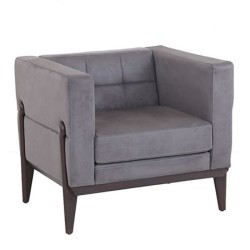 Modern Gri Kumaşlı Poliüretan Berjer Modern Gri Kumaşlı Poliüretan Berjer