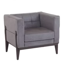 Bergère en polyuréthane gris moderne