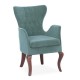 Turquoise Upholstered Polyurethane Cast Sponge Metal Frame, Hornbeam Legged Cafe Armchair in Desired Colors and Patterns