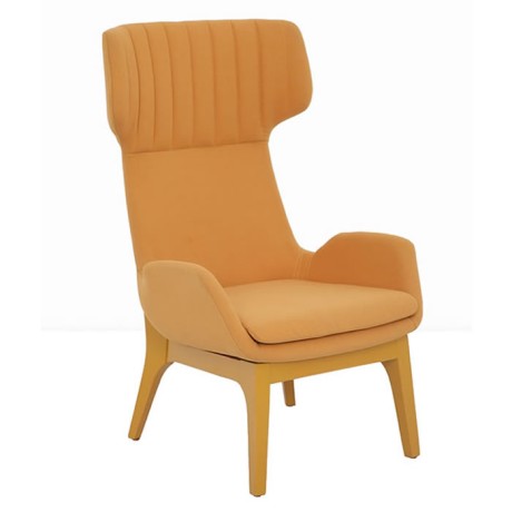 Orange Fabric Polyurethane Bergere