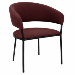Bordo Modern Metal Ayaklı Geniş Sırtlı Sandalye Bordo Modern Metal Ayaklı Geniş Sırtlı Sandalye