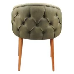 Chaise à pattes rétro en polyuréthane à surface extérieure matelassée