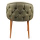 Quilted Outer Surface Polyurethane Retro Leg Chair