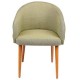 Quilted Outer Surface Polyurethane Retro Leg Chair