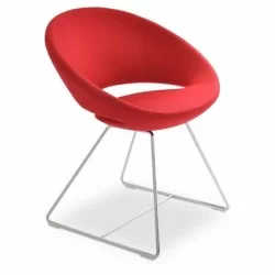Chaise d'hôtel en polyuréthane rouge