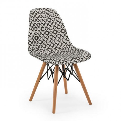 Fabric Upholstered Beech Retro Leg Chair Manufacturing