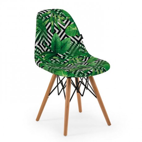 Fabric Upholstered Turned Polyurethane Chair