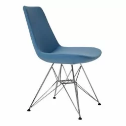 Chaise moderne Turkuaz avec pattes d'araignée en métal