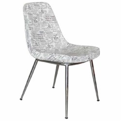 Модерен стол, тапициран с полиуретан, с тапицерия