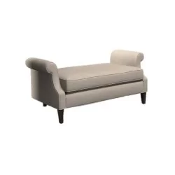 Gri Kumaş Döşemeli Kanepe Bench