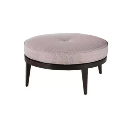 Gray Fabric Wooden Leg Ottoman Gray Fabric Wooden Leg Ottoman
