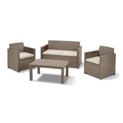 Beige Rattan Injection Armchair