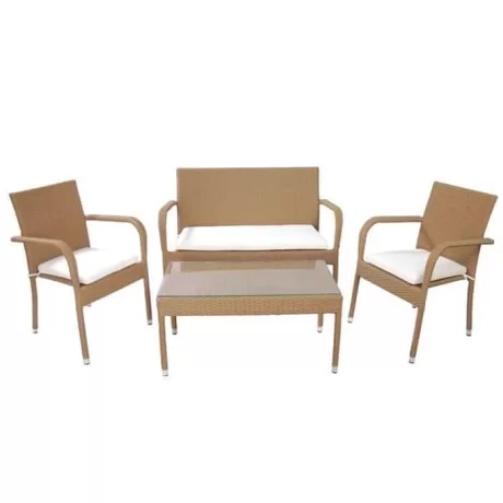 Rattan Bej Qollu Orta Stul Dəsti Rattan Bej Qollu Orta Stul Dəsti
