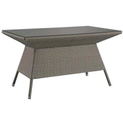 Gri Rattan Örmeli Rattan Masa Gri Rattan Örmeli Rattan Masa