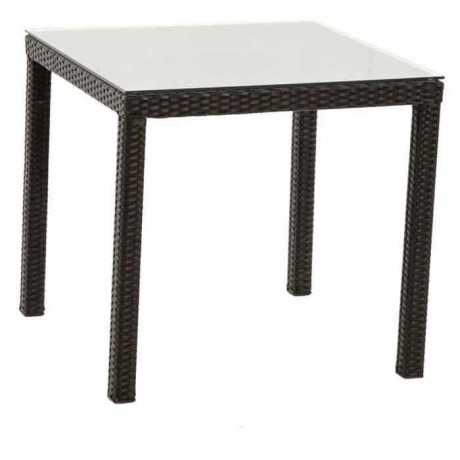 Square Four-Leg Rattan Table