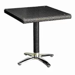 Dunkelbraun Quadratischer Rattan-Stricktisch