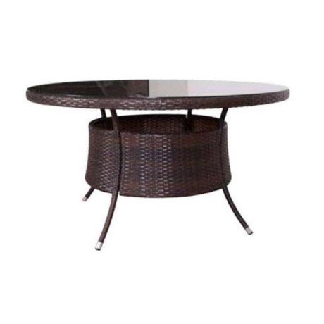 Round Hotel Rattan Table