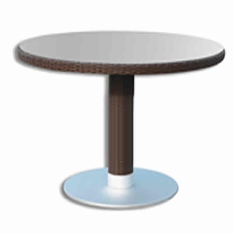 Round Table Top Table with Stainless Leg