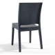 Armless Plastic Injection Chair with Anthracite Rattan Appearance