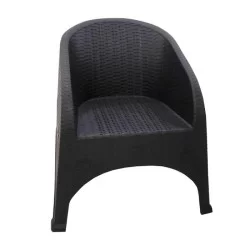 Siyah Rattan Enjeksiyon Koltuk