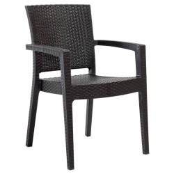 Antrasit Rattan Görünümlü Plastik Enjeksiyon Sandalye Antrasit Rattan Görünümlü Plastik Enjeksiyon Sandalye