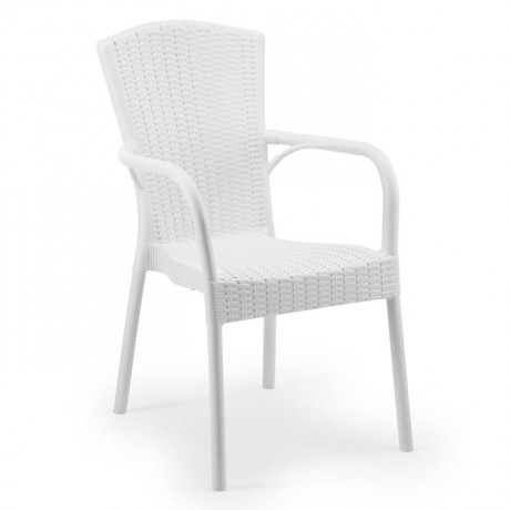 Rattan Look Plastic Outdoor Rattan Arm Chair