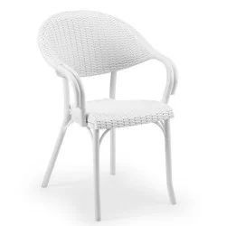 Rattan Look Black Kunststoff-Injektionsstuhl