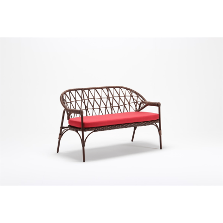 Brauner Farbiger Kissen-Rattan-Stuhl Brauner Farbiger Kissen-Rattan-Stuhl