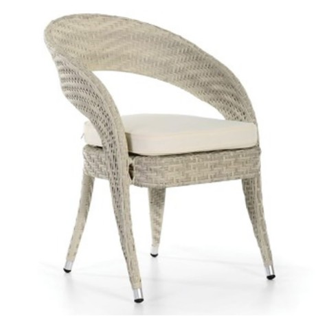Dayanıklı Polietilen Fiber Örgülü Rattan Sandalye Dayanıklı Polietilen Fiber Örgülü Rattan Sandalye