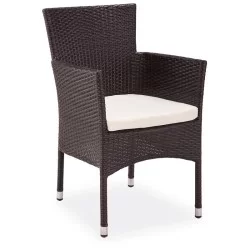 Rattan Görünümlü Sentetik Plastik Örgülü Rattan Sandalye
