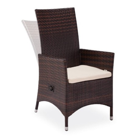 Sırtı Yatabilen Rattan Kollu Sandalye Sırtı Yatabilen Rattan Kollu Sandalye