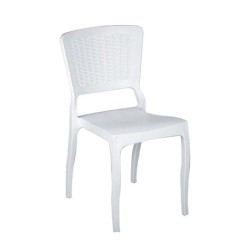 Beyaz Rattan Enjeksiyon Restoran Sandalyesi Beyaz Rattan Enjeksiyon Restoran Sandalyesi