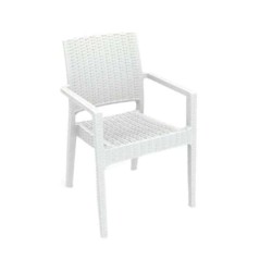 White Rattan Wintergartenstuhl White Rattan Wintergartenstuhl